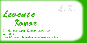 levente komor business card